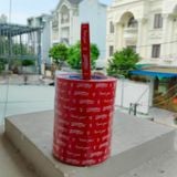  Băng keo in Thank You [12MMx72M] - Nền Đỏ & Chữ Trắng Sữa 