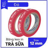  BĂNG KEO IN SẴN MẪU THANK YOU DÁN LY TRÀ SỮA 12MM | 6 MÀU 