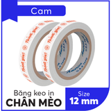  BĂNG KEO IN SẴN MẪU THANK YOU MÈO 12MM | 6 MÀU 