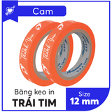  BĂNG KEO IN SẴN MẪU THANK YOU TIM 12MM | 6 MÀU 