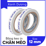  BĂNG KEO IN SẴN MẪU THANK YOU MÈO 12MM | 6 MÀU 