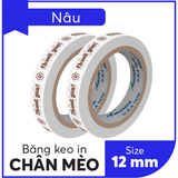  BĂNG KEO IN SẴN MẪU THANK YOU MÈO 12MM | 6 MÀU 
