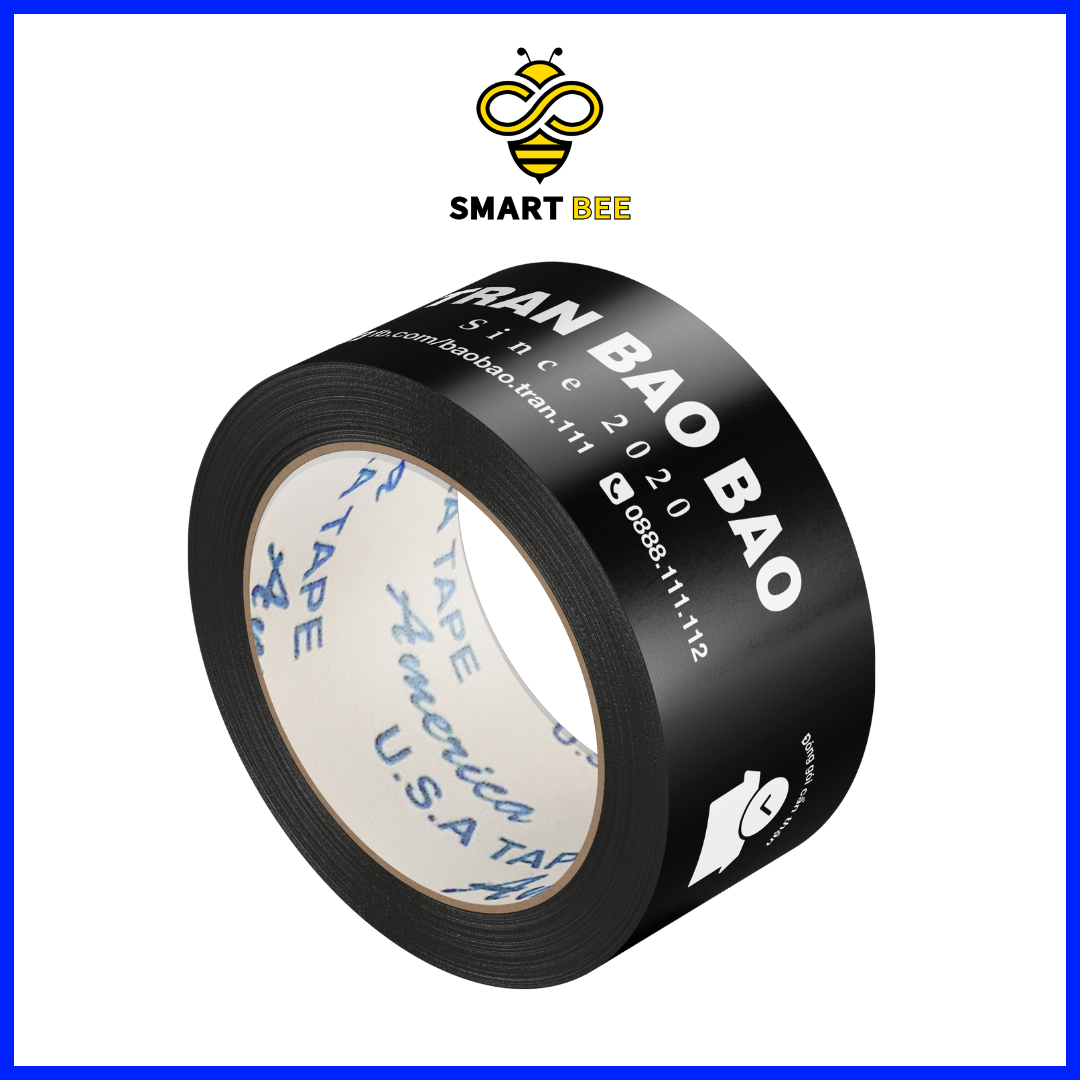  BĂNG KEO IN LOGO MÀU ĐEN GIÁ SỈ – CHẤT LƯỢNG CAO TẠI SMART BEE 