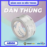  Băng Keo In Theo Yêu Cầu 48MM 72M Nền Trong Màu In Xám 