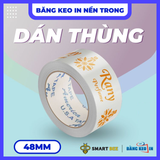  Băng Keo In Theo Yêu Cầu 48MM x 72M Nền Trong Màu In Vàng 