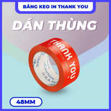  Băng keo in Thank You [48MMx72M] Màu nền Cam & Chữ Trắng Sữa 