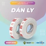  Băng Keo In 1 Màu Theo Yêu Cầu [12MMx72M] Nền Trắng Sữa & Màu In Cam Đậm Dán Ly, Dán Hộp 12NTCM 