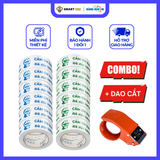  COMBO 2 Cây Băng Keo Doraemon 48mm (12 Cuộn) + [TẶNG DAO CẮT] 