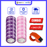 COMBO 2 Cây Băng Keo In Chữ THANK YOU 48mm (12 Cuộn) + [TẶNG DAO CẮT] 