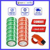  COMBO 2 Cây Băng Keo In Mẫu A Phát Gấp + [TẶNG DAO CẮT] 