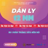  Băng Keo In 1 Màu Theo Yêu Cầu [12MMx72M] Nền Đỏ & Màu In Trắng Sữa Dán Ly, Dán Hộp 12NMCT 