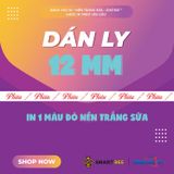  Băng Keo In 1 Màu Theo Yêu Cầu [12MMx72M] Nền Trắng Sữa & Màu In Đỏ Dán Ly, Dán Hộp 12NTCM 