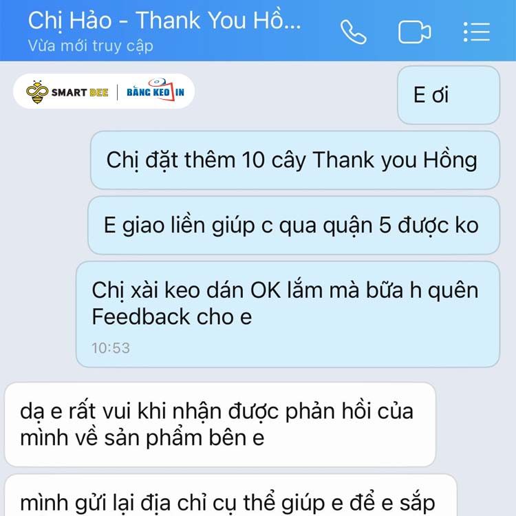  Băng keo in Thank You [12MMx72M] Nền Vàng & Chữ Trắng Sữa 12TYxNMCT 