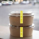  Băng Keo In 1 Màu Theo Yêu Cầu [12MMx72M] Nền Trắng Sữa & Màu In Vàng Dán Ly, Dán Hộp 