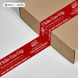  Băng Keo In Mỹ Phẩm Cao Cấp [48MMx72M] Nền Đỏ Đậm & Chữ Trắng Sữa MPCCxNMCT 