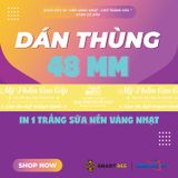  Băng Keo In Mỹ Phẩm Cao Cấp [48MMx72M] Nền Vàng Nhạt & Chữ Trắng Sữa MPCCxNMCT 
