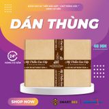  Băng Keo In Mỹ Phẩm Cao Cấp [48MMx72M] Nền Nâu Đất & Chữ Trắng Sữa MPCCxNMCT 