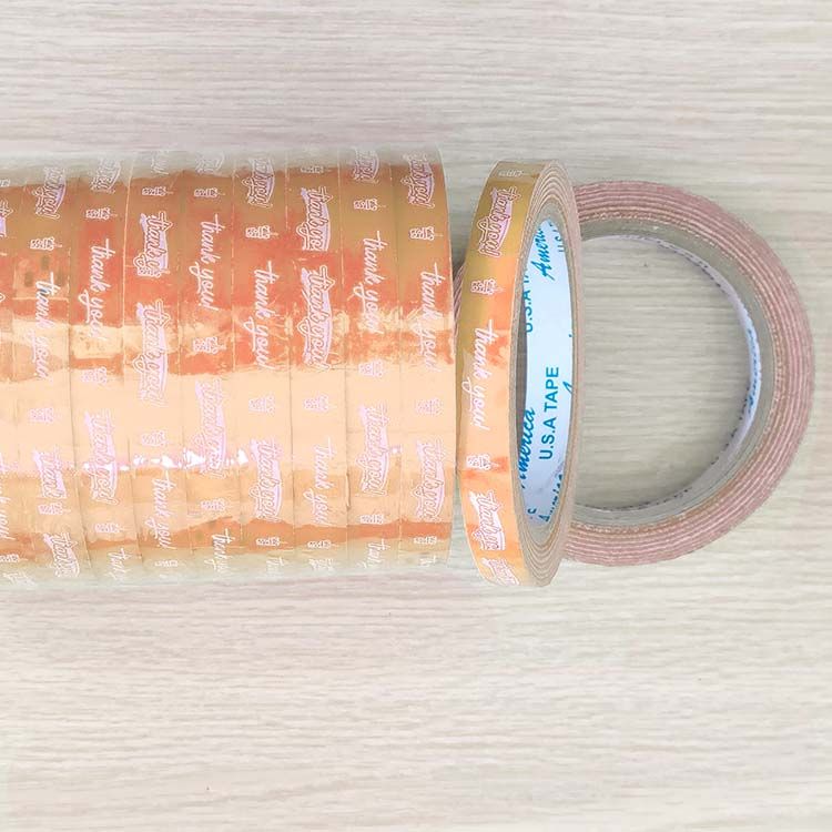  Băng Keo In Thank You [12MMx72M] Nền Cam Nhạt & Chữ Trắng Sữa 12TYxNMCT 