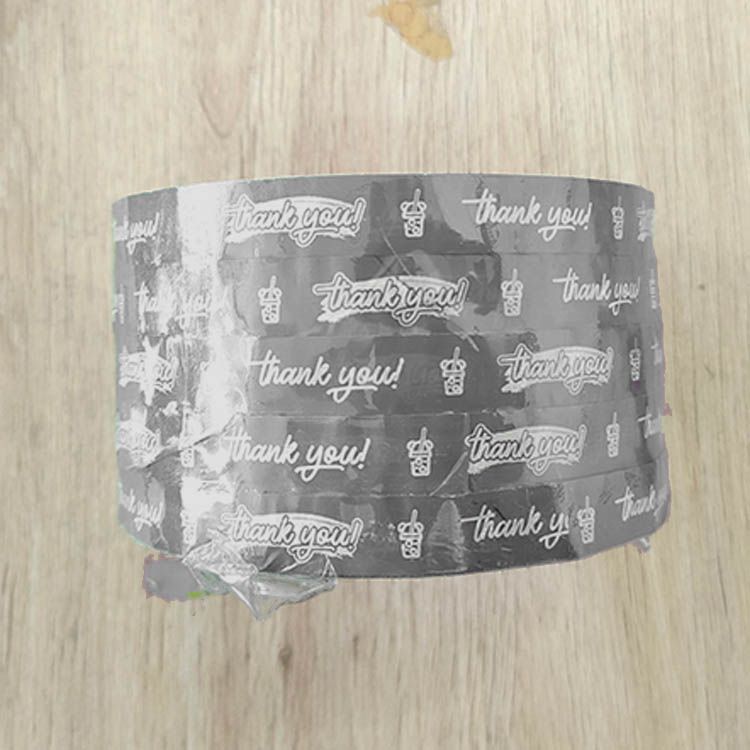  Băng Keo In Thank You [12MMx72M] Nền Xám Khói & Chữ Trắng Sữa 12TYxNMCT 