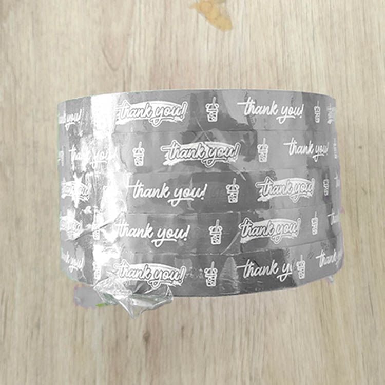  Băng keo in Thank You [12MMx72M] - Nền Xám & Chữ Trắng Sữa 12TYxNMCT 
