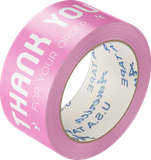  BĂNG KEO IN THANK YOU 48MM NỀN MÀU CHỮ TRẮNG SỮA 