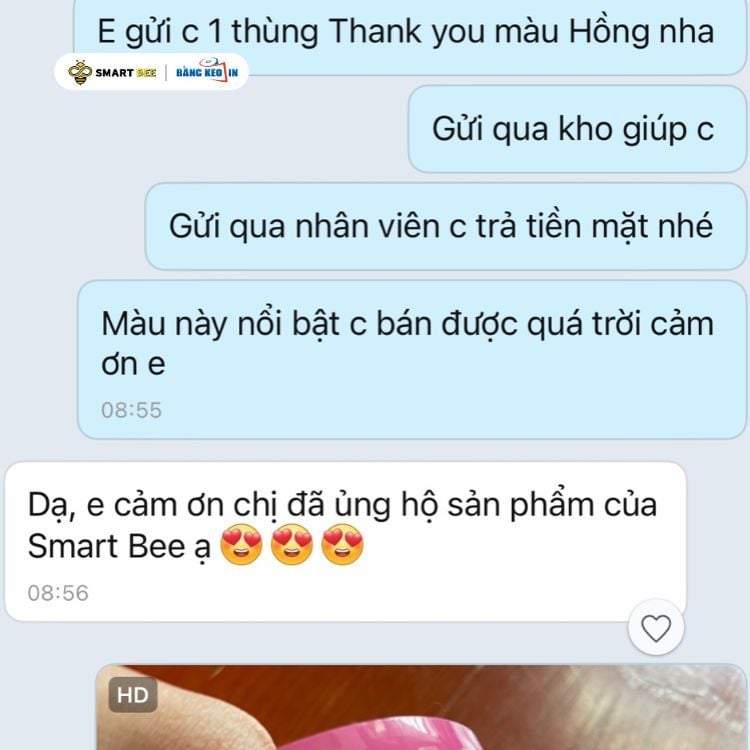  Băng Keo In 1 Màu Theo Yêu Cầu [12MMx72M] Nền Trắng Sữa & Màu In Đỏ Nhạt Dán Ly, Dán Hộp 12NTCM 