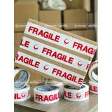  Băng keo in FRAGILE Trắng Đỏ 48mm 