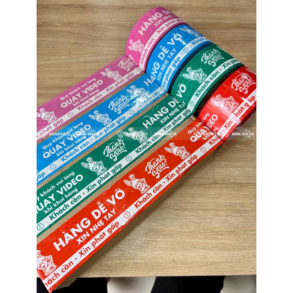  COMBO 2 Cây Băng Keo In Mẫu A Phát Gấp + [TẶNG DAO CẮT] 