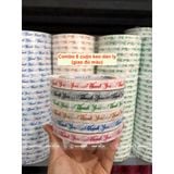  COMBO 6 Cuộn Băng Keo In THANK YOU 12mm Dán Ly Nhều Mẫu 