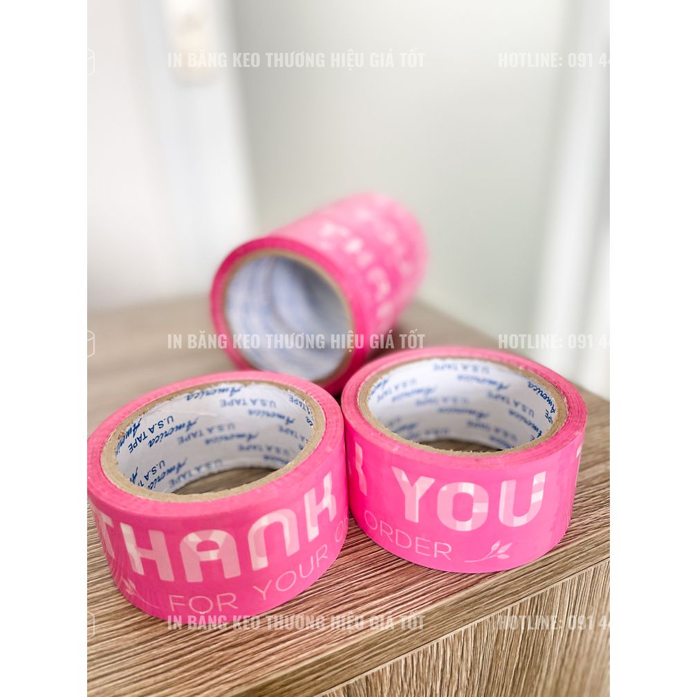  [CÓ SẴN] Băng keo Thank You niêm yết hộp mỹ phẩm (200gr/cuộn) 