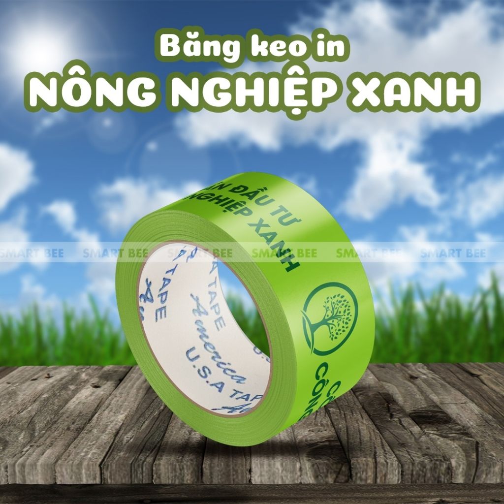  BĂNG KEO IN THEO YÊU CẦU CHO CÔNG TY NÔNG NGHIỆP XANH 