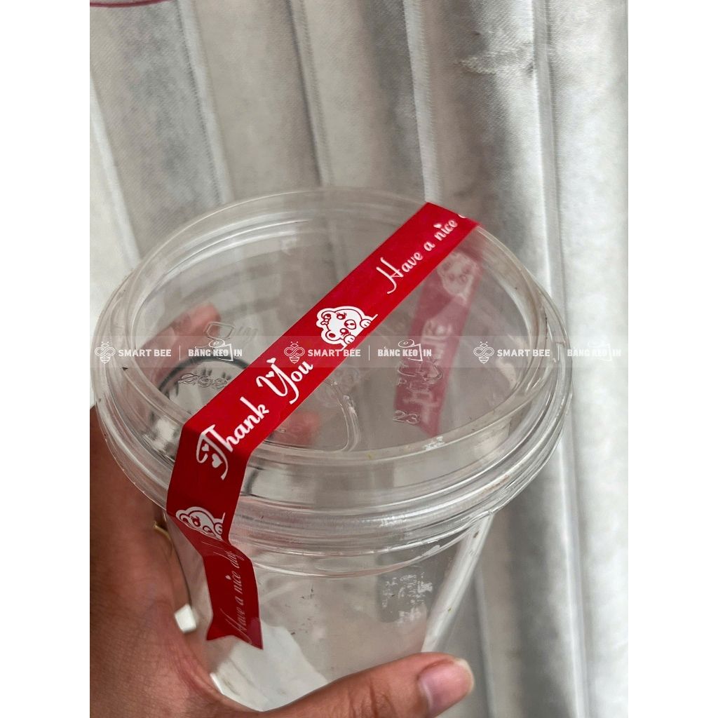 COMBO 1 Cây Băng Keo In THANK YOU 15mm (20 Cuộn) + [TẶNG 1 CUỘN] 