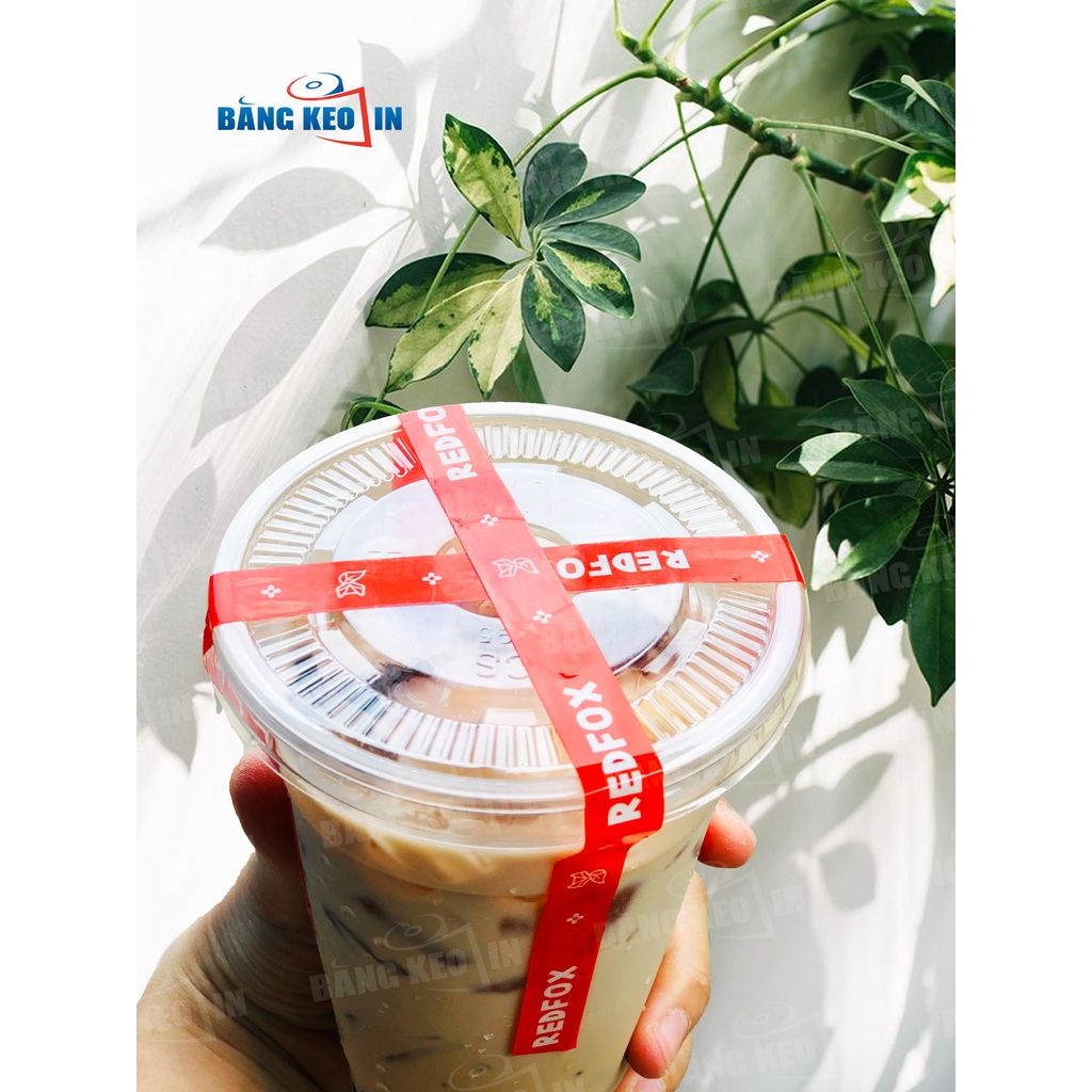  [SALE] Băng keo in dán nắp ly, nắp hộp 12mm, 15mm 