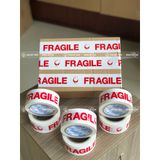  Băng keo in FRAGILE Trắng Đỏ 48mm 