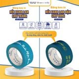  BĂNG KEO MÀU XANH NGỌC IN LOGO THEO YÊU CẦU 