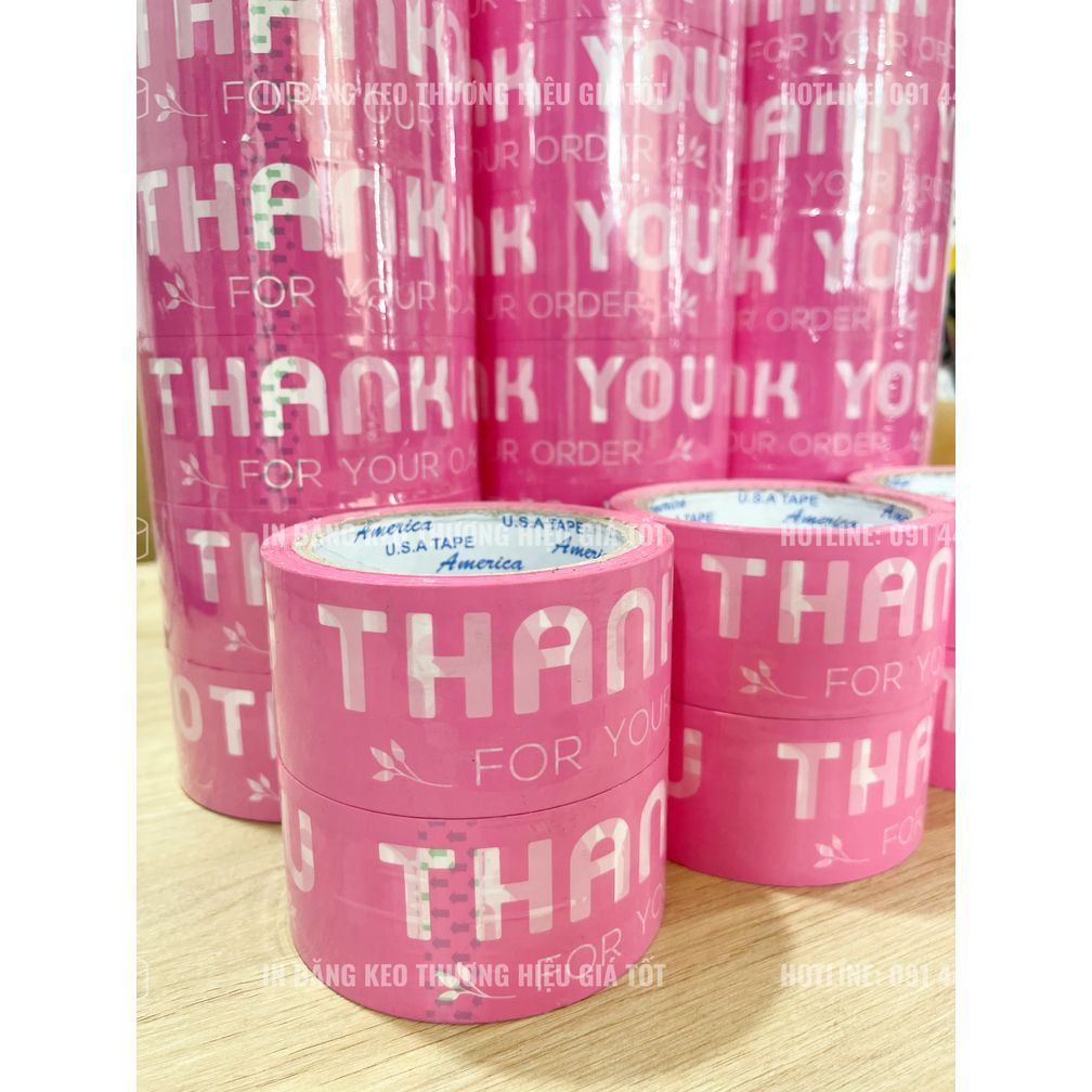  [CÓ SẴN] Băng keo Thank You đóng gói đồ Gia Dụng, dán thùng carton đẹp mắt 