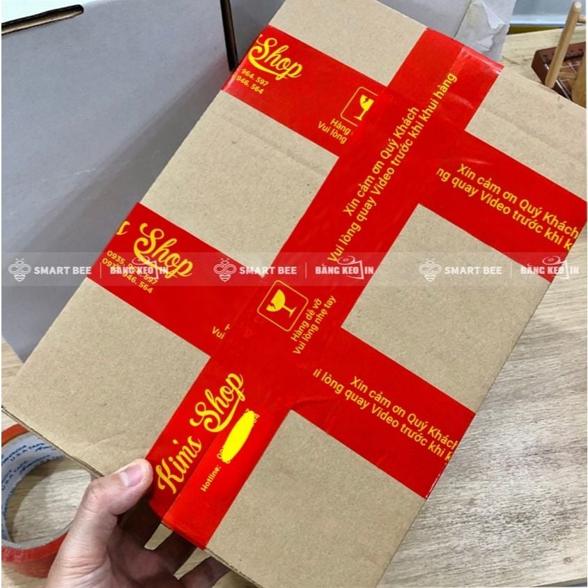  Băng keo in chữ HÀNG DỄ VỠ, QUAY VIDEO, THANK YOU (in theo yêu cầu) 