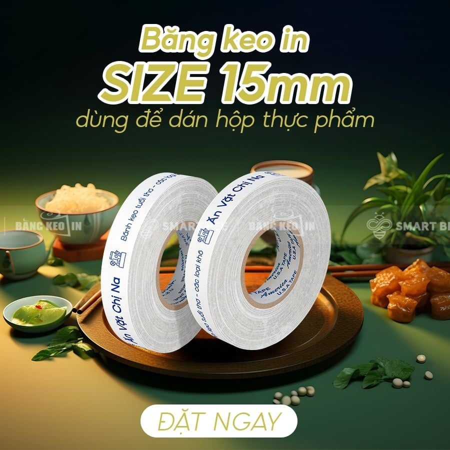  BĂNG KEO IN THEO YÊU CẦU CHO CỬA HÀNG ĐỒ ĂN VẶT 