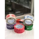  COMBO 5 Cuộn Băng Keo In Nhiều Mẫu 48mm + [TẶNG DAO CẮT] 