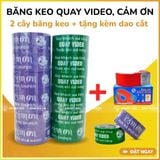  COMBO 2 Cây Băng Keo In Mẫu B Quay Video 48mm + [TẶNG DAO CẮT] 