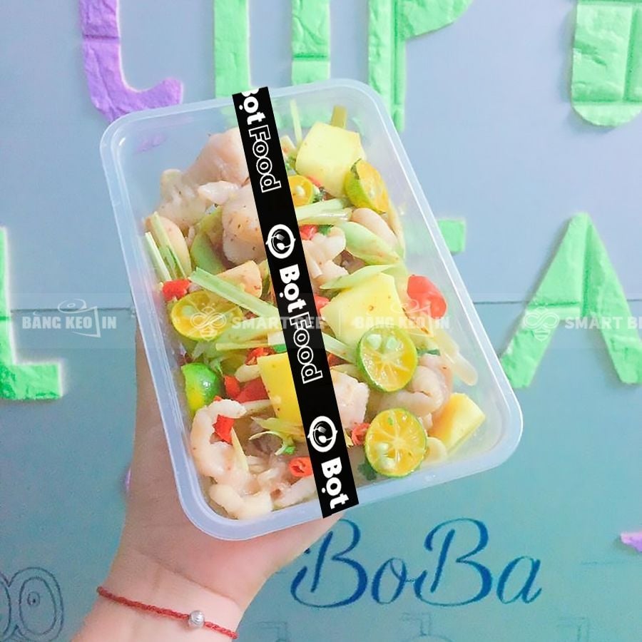 BĂNG KEO IN THEO YÊU CẦU CHO CỬA HÀNG ĐỒ ĂN VẶT 
