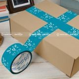  BĂNG KEO MÀU XANH NGỌC IN LOGO THEO YÊU CẦU 