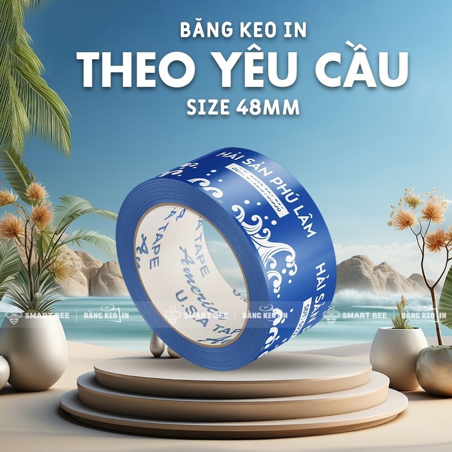  DỊCH VỤ IN BĂNG KEO THEO YÊU CẦU BẰNG CÔNG NGHỆ IN ỐNG ĐỒNG - THIẾT KẾ LOGO MIỄN PHÍ TẠI SMART BEE 
