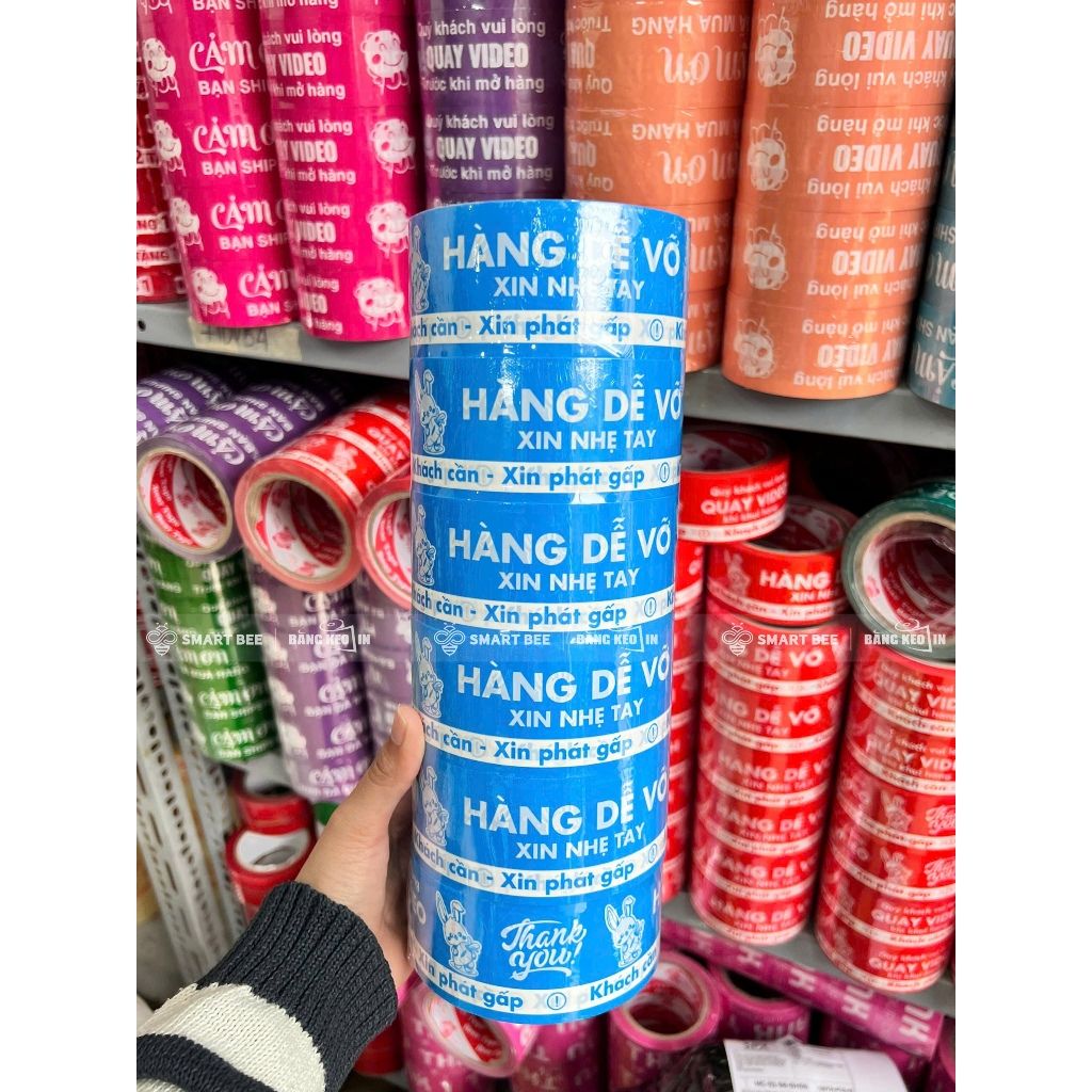  COMBO 2 Cây Băng Keo In Mẫu A Phát Gấp + [TẶNG DAO CẮT] 