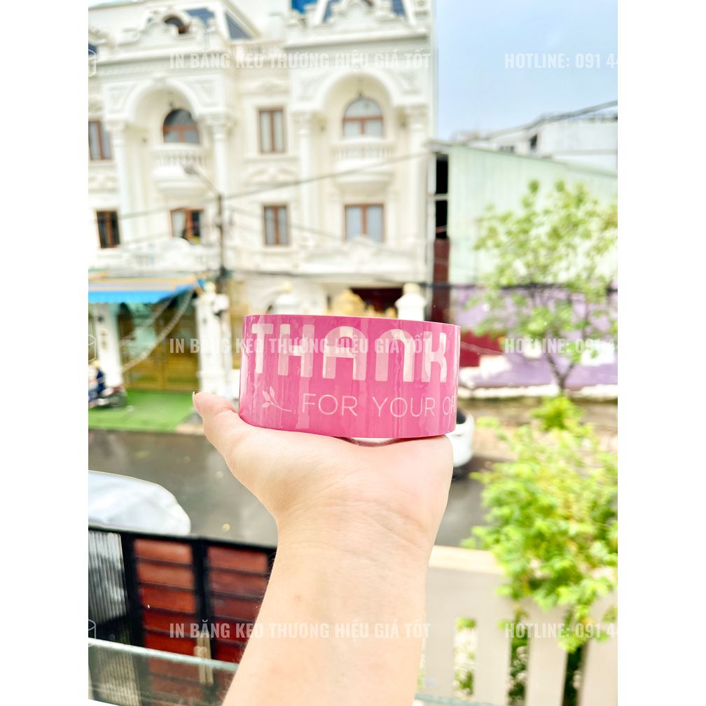  [CÓ SẴN] Băng keo Thank You đóng gói đồ Gia Dụng, dán thùng carton đẹp mắt 