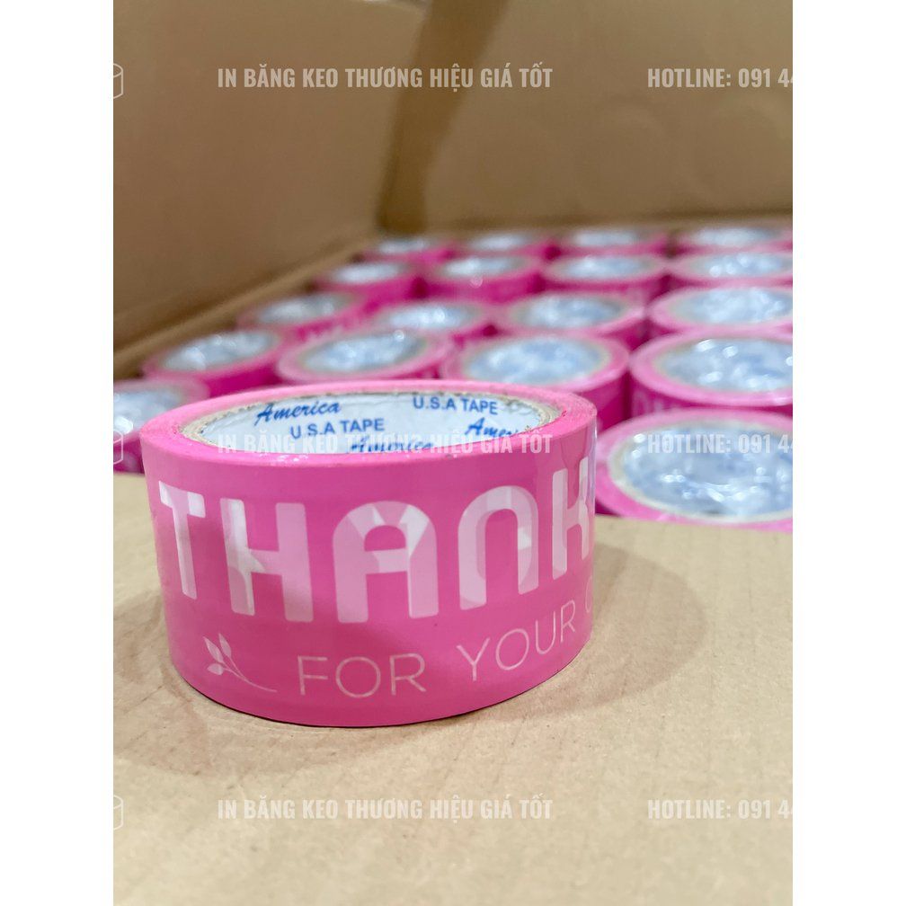  [CÓ SẴN] Băng keo Thank You niêm yết hộp mỹ phẩm (200gr/cuộn) 