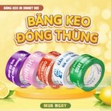  COMBO 6 Cuộn Băng Keo In Đóng Hàng 48mm Nhiều Mẫu 