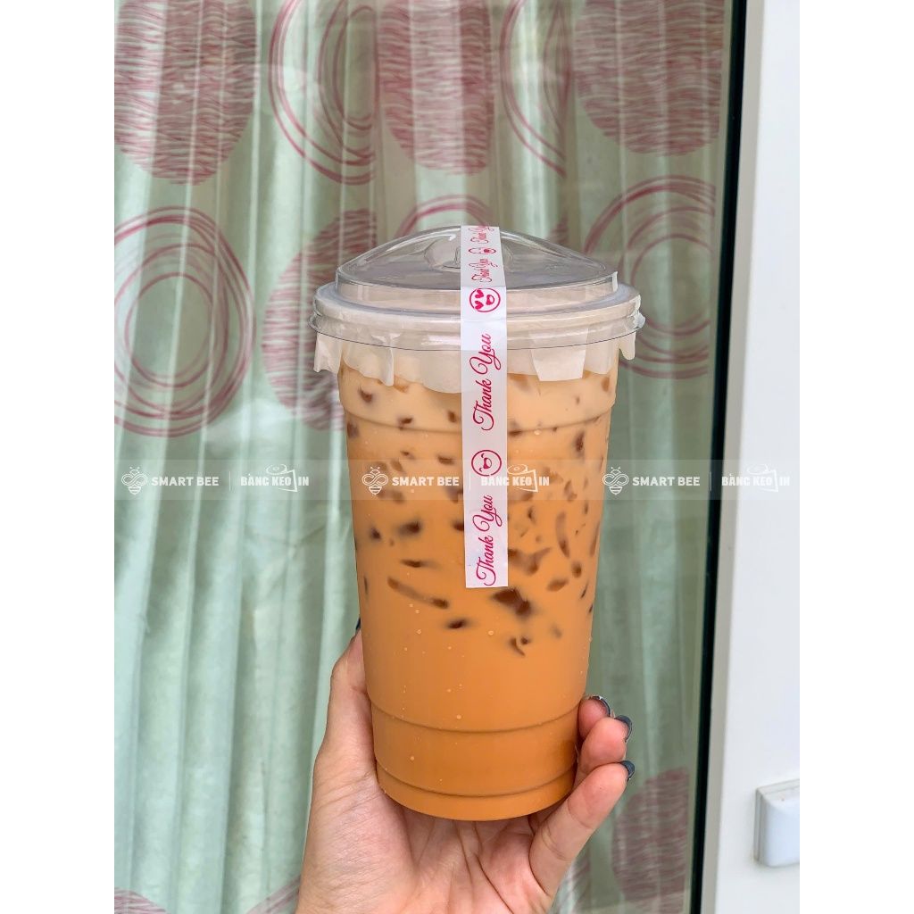  COMBO 1 CÂY BĂNG KEO IN THANK YOU MẶT CƯỜI 12MM + [TẶNG 1 CUỘN] 