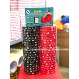  COMBO 2 Cây Băng Keo In THANK YOU 15mm (40 Cuộn) + [TẶNG BÀN CẮT] 