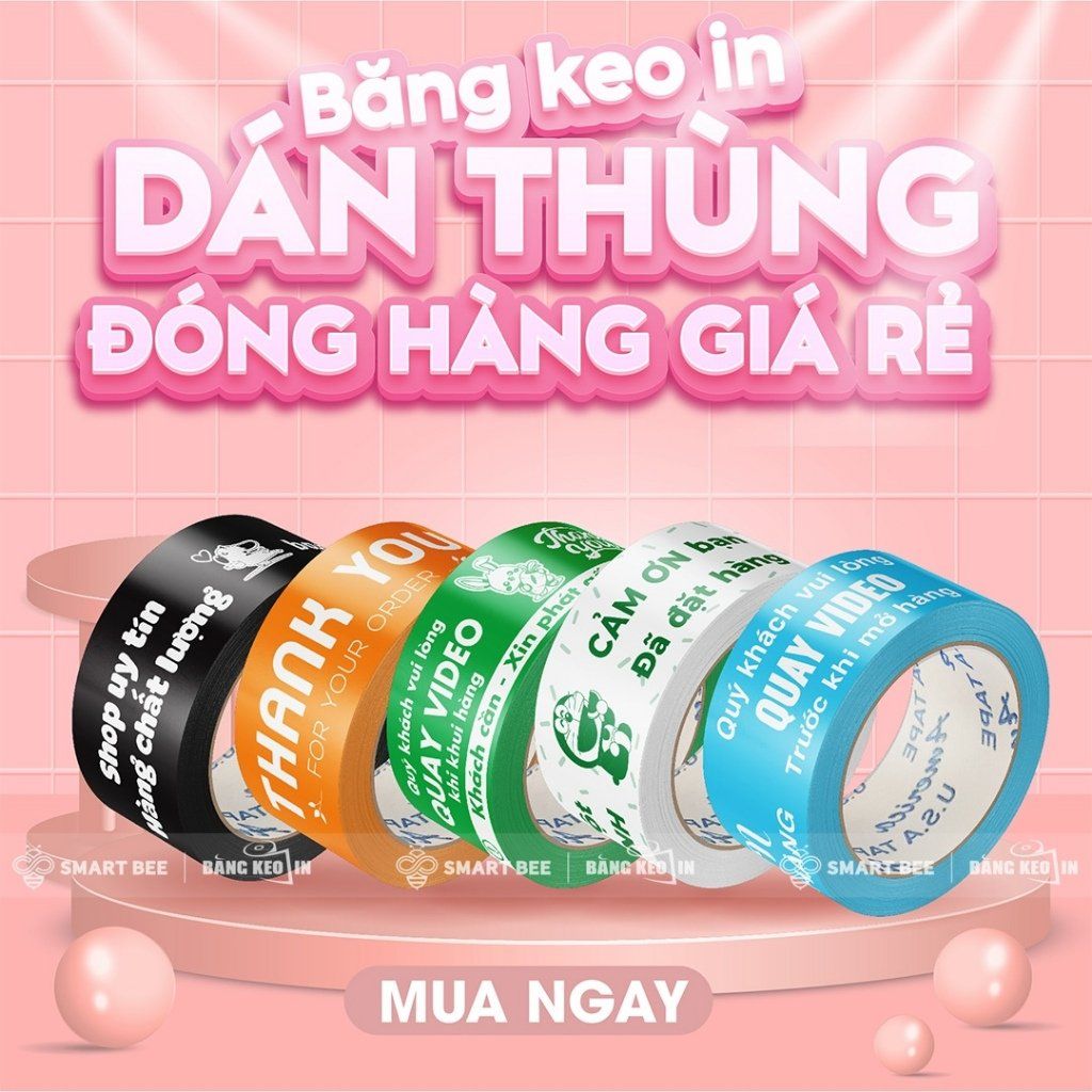  Băng keo dán thùng, đóng hàng giá rẻ nhiều mẫu 